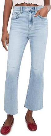Daze Shy Girl High-rise Crop Flare In New Light Womens Clothing New Light : 29 26.5, Cotton/Denim/Spandex