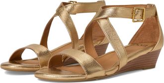 S&ouml;fft Innis SF0001370 Sandal Women Old Gold Leather Open Toe Wedge ZOGG3813