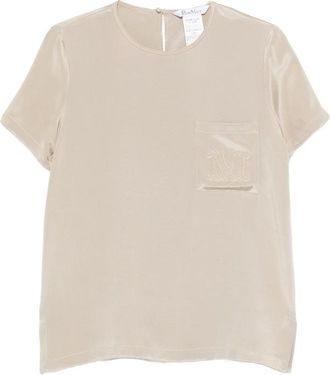 Max Mara Pagano Logo-embroidered Pocket T-shirt