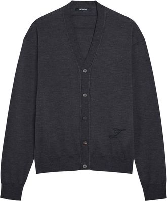 Jacquemus Le Cardigan Merino Wool-blend Cardigan - Dark Grey - XL