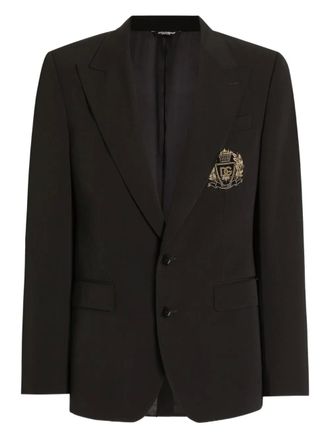 Dolce & Gabbana embellished single-breasted blazer - men - Virgin Wool/Spandex/Elastane/Silk - 54 - Black