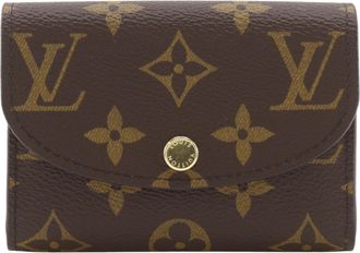 Louis Vuitton Brown Monogram Rose Ballerine Monogram Coin Purse/Coin Case (Pre-Owned)