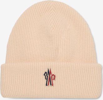 Moncler Hochwertige Strickm&uuml;tze mit gesticktem Logo
