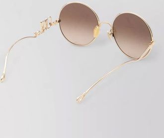Chlo&eacute; iconic round sunglasses gold metal frame
