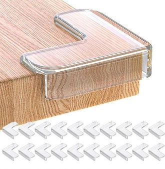 OEM 20 Protectores De Esquinas Para Muebles Con Pegamento Extrafuerte, Seguros Para Escritorios, Chimeneas, Mesas, Esquinas Y Bordes Delicados