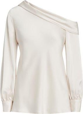 Ralph Lauren SATIN ONE-SHOULDER BLOUSE