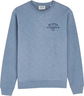 Scotch & Soda Heren, Sweatshirts & Hoodies, Blauw, Maat: M Katoen