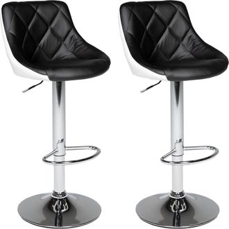 Happy Garden Pack De 2 Taburetes De Bar En Blanco Y Negro Jasper