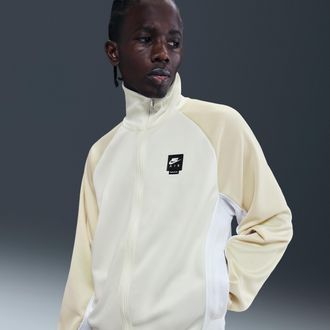 Nike Mens Air Poly-Knit Full-Zip Jacket in White | IB2145-133