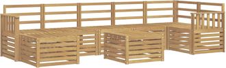 vidaXL Conjunto De Sof&aacute;s De Exterior 8 Uds. Blanco Vidaxl