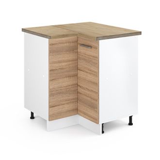 Vicco Armario De Esquina R-line, Sonoma, 75.6 Cm, Et Roble