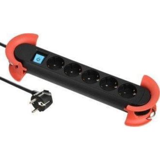 Bachmann Hook Indoor 5x Schutzkontakt With Switch 5m