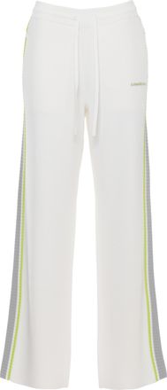 Casablanca White Embroidered Logo Flared Pants