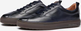 Oliver Sweeney Mens Oliver Sweeney Ermida Mens Hand Finished Calf Leather Trainers - Navy - Size: 11