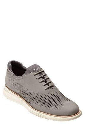 Cole Haan 2.ZeroGrand Laser Wing Derby in Ironstone Nubuck/Ivory at Nordstrom Rack, Size 13