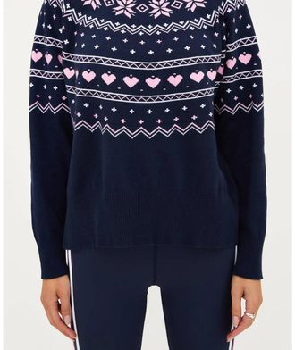 Beach Riot Elizabeth Sweater In Snowy Peak Fairisle