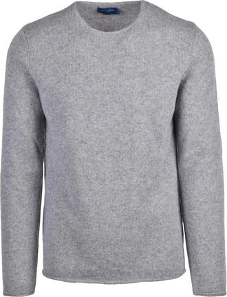 Daniele Fiesoli Pullover Girocollo - Heren - Ronde hals truien - Grijs - L - Wol - Truien & Vesten