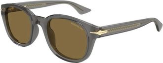 Montblanc Mb 0435S Panthos Zonnebril - Heren - Zonnebrillen - Grijs - 51 MM - Nylon - Accessoires