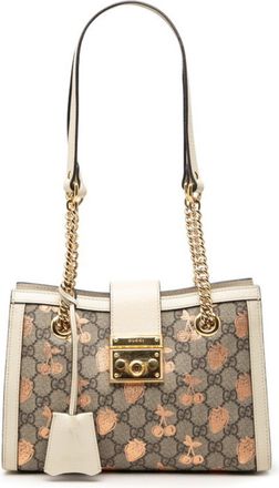 Gucci Padlock Beige Ivory Gg Supreme Shoulder Bag Tote Bag (Pre-Owned)