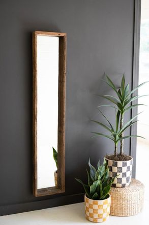 Kalalou Recycled Wood Shadow Box Framed Mirror