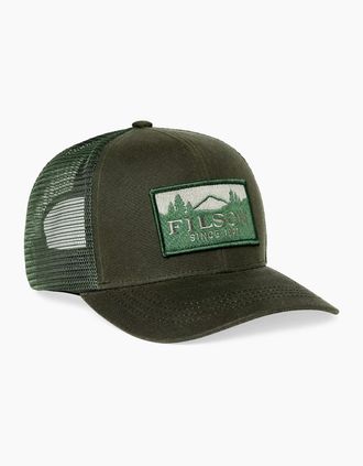 Filson Mens Filson Waxed Logger Mesh Cap - Green
