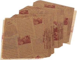 OEM Hojas De Papel Para Hornear - Papel Pergamino - Para Hornear Y Envolver - Impermeable Y Resistente Al Aceite - 18x18 Cm - Marr&oacute;n