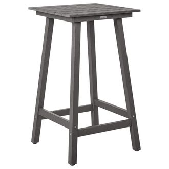 Beliani Beliani - Mesa De Jard&iacute;n 59 X 59 Cm Material Sint&eacute;tico Exterior Gris Oscuro Adirondack
