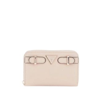 Guess Eco Ali Kleine Portemonnee Amandel - Dames - Portefeuilles - Roze - ONE Size - Accessoires