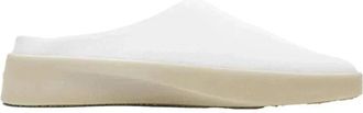 Wolf & Shepherd Cruise Mule Mens White Leather Slip On Casual Shoes HAWK2318