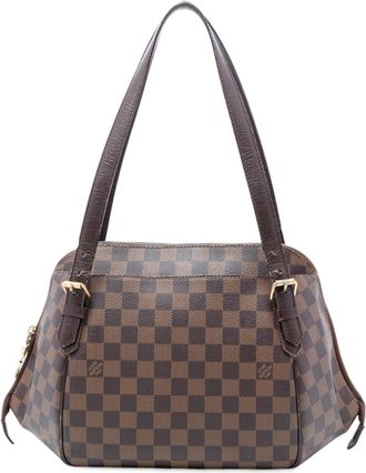 Louis Vuitton Pre-owned Womens Damier Ebene Belem Mm - Brown Textile - One Size