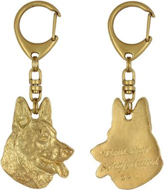 OEM Pastor Alem&aacute;n, Alsaciano: Llavero De Perro Chapado En Oro, Decoraci&oacute;n De Bolsos, Accesorio De Lujo De Art-dog