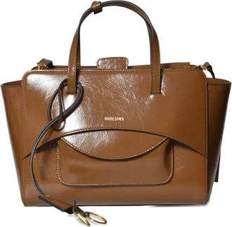 Hidesins logo-print tote bag - Brown