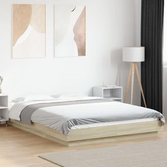 vidaXL Vidaxl - Estructura De Cama Madera De Ingenier&iacute;a Roble Sonoma 120x190 Cm