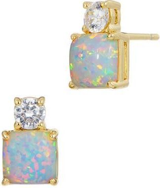 Savvy Cie Jewels Cubic Zirconia Birthstone Stud Earrings in October at Nordstrom Rack