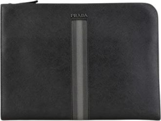 Prada Pre-owned Clutches, female, Black, Size: ONE SIZE Pre-owned Silver prada-bags