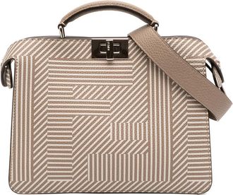 Fendi Pre-owned Fendi Small Zucca Leather Peekaboo ISeeU Satchel Ladies 8XMCCCYY12NXMXL4
