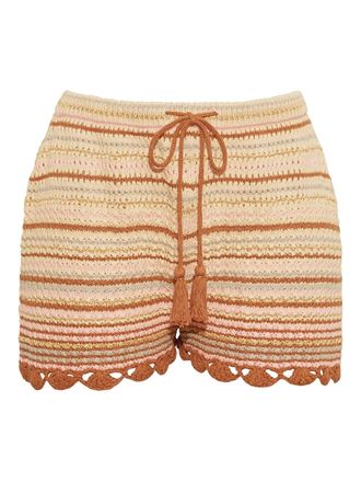 Cara Cara Moira shorts - women - Cotton/Lurex - S - Neutrals