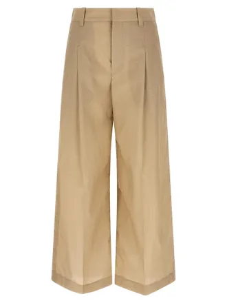 Brunello Cucinelli Beige Cotton Casual Womens Pants