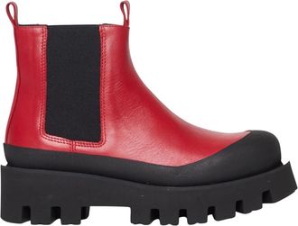 Paloma Barceló Chelsea Boots, female, Red, 5 UK, Red Leather Chelsea Ankle Boots