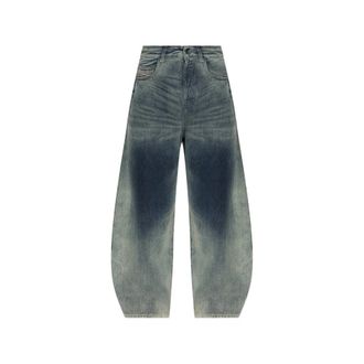 Diesel Faded-effect Wide-leg Jeans