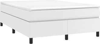 vidaXL Vidaxl - Estructura De Cama Sin Colch&oacute;n Cuero Sint&eacute;tico Blanco 140x190cm