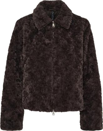Notyz Nepbont Jas - Dames - Jassen - Bruin - S - Nepbont - Jassen