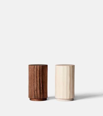 Zanat Grana walnut salt and pepper shakers by Naoto Fukasawa