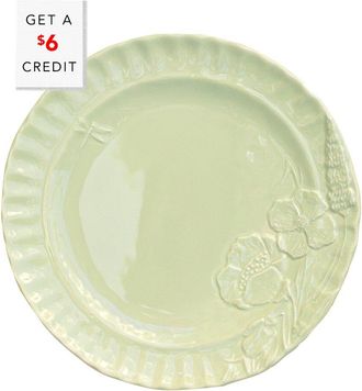 Vietri Vietri Pietra Fiori Pistachio Salad Plate With $6 Credit