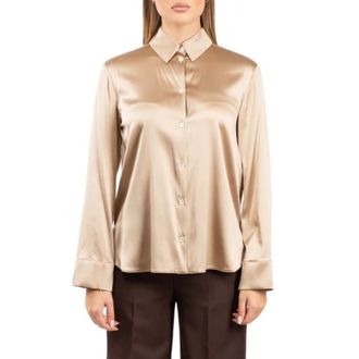 Max Mara Dames, Blouses & Shirts, Beige, Maat: XS Zijde