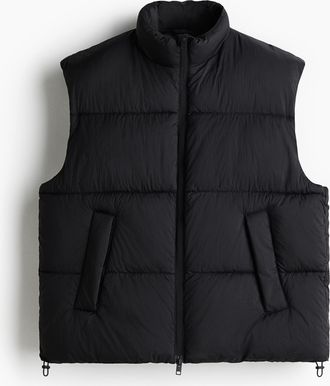 H&M Wasserabweisendes Puffergilet in Regular Fit - Schwarz