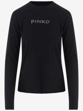 Pinko T Shirt Pinko In Cotone A Maniche Lunghe Con Logo
