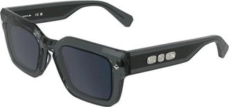 Lacoste Acetate Rechthoek Zonnebril - unisex - Zonnebrillen - Grijs - 52 MM - Accessoires