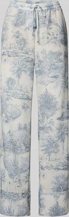 Seductive Stoffhose mit elastischem Bund Modell VIOLETTA in Blau, Gr&ouml;&szlig;e 32