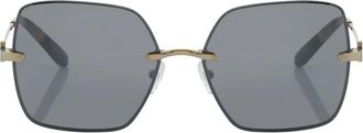 Tory Burch Randloze Zonnebril - Dames - Accessoires - Geel - Maat: ONE Size